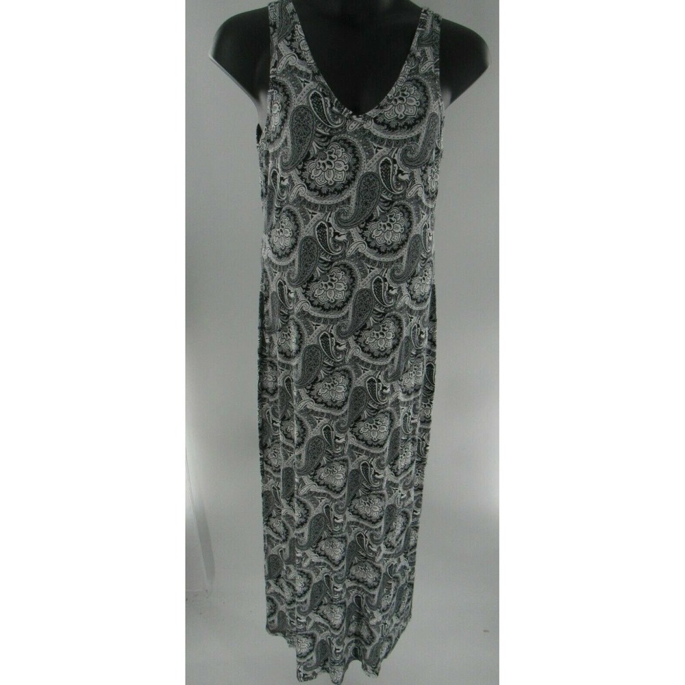Women's Robert Michael Paisley Black & White Dress Maxi Size Large